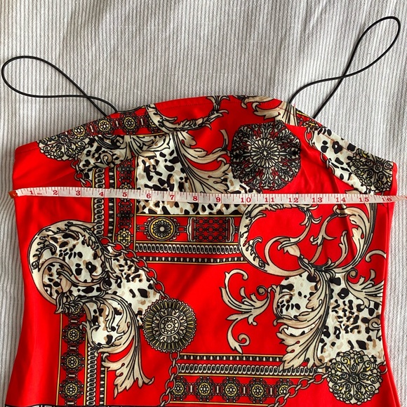 Scarf Print Spaghetti Strap Bodycon Dress NWOT - Picture 14 of 16